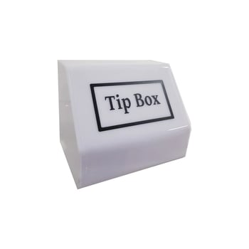 Tipbox - Bahşiş Kutusu Opak Beyaz - 15x10xh12cm