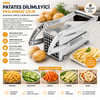 İ22-459 Patato-chipper ( Manuel ) Patates & Sebze Dilimleme Makinesi ( Komple Metal ) ( Üstten Kollu )