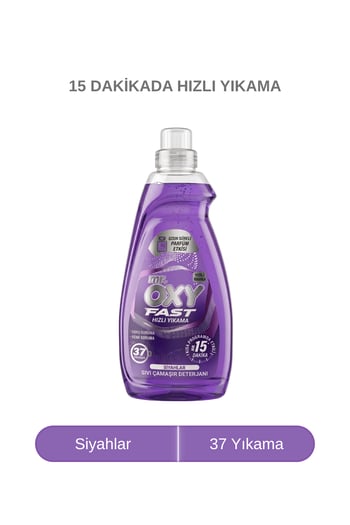 Mr. Oxy Fast Hızlı Yıkama Sıvı Çamaşır Deterjanı - Siyahlar