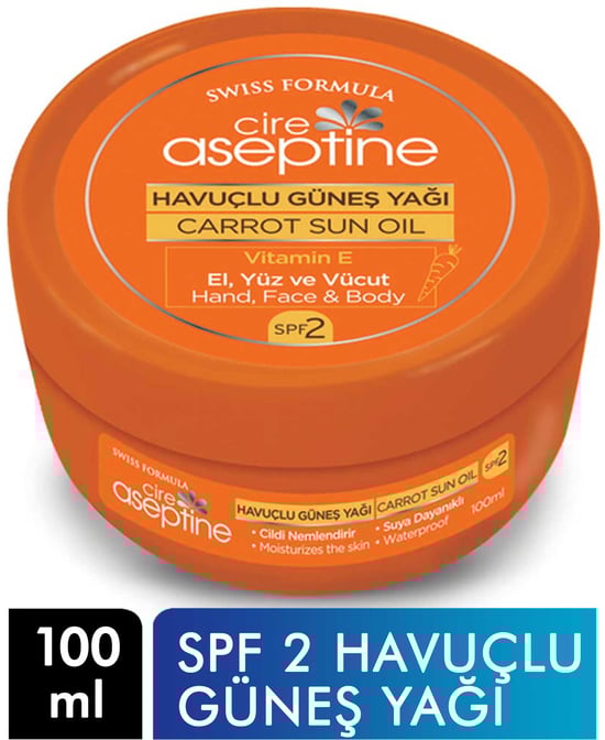Cire Aseptine Havuçlu Güneş Yağı 100 ml SPF 2