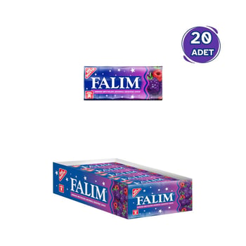 Falım Orman Meyveleri Aromalı Sakız 7 Gr - 20 Adet