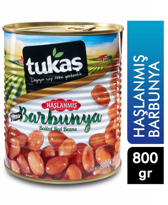 Tukaş Haşlanmış Barbunya 800 G