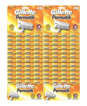 Gillette Permatik Tıraş Bıçağı 96'lı Kartela 48x2