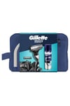 Gillette Mach 3 Charcoal Makinesi 2up+ Gillette Series Tıraş Jeli200ml.+çanta