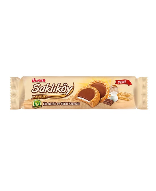 Ülker Saklıköy Bisküvi 100 Gr X24'lü Paket Çikolatalı Sütlü