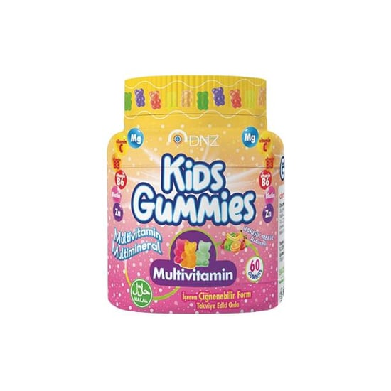Dnz Kids Gummies Multivitamin İçeren Çiğnenebilir Karışık Meyve Aromalı Takviye Edici Gıda 60 Gumies