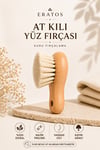 Eratos Doğal Beyaz At Kılı Yüz Fırçası – Kayın Ağacı Kuru Fırçalama Fırçası
