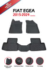 Pikas  Havuzlu 3d Siyah Paspas Takımı, Fiat Egea 2015-2024