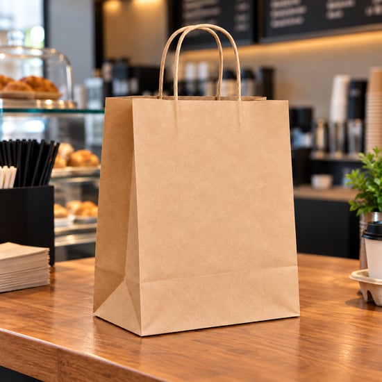 Kraft Çanta 25x12x31 Cm – Kağıt Alışveriş ve Paket Servis Çantası