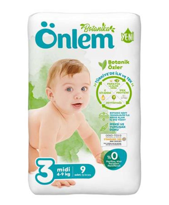 Önlem Botanica Bebek Bezi No:3 9'lu Midi Deneme Paketi