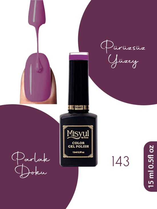 Misyul Uv Led Kalıcı Oje Nail Art 15 Ml 143