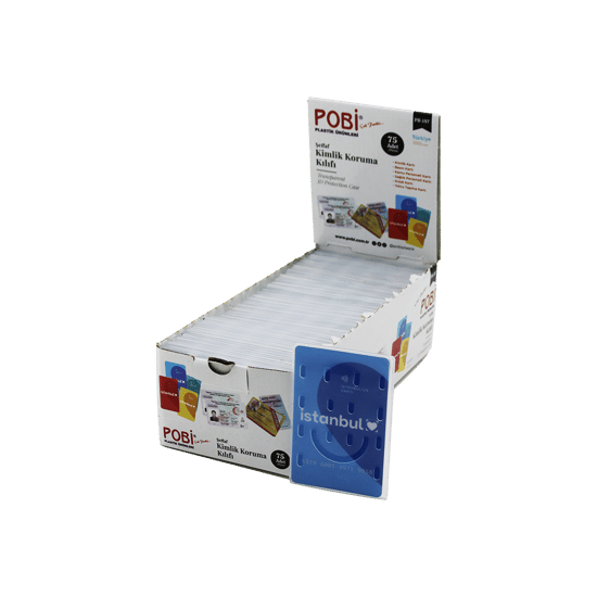 Pobi Pb-197 Lüks Şeffaf Kimlik Korumalık Kabı