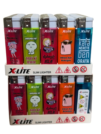 X-lite Baskılı Resimli Figürlü Çakmak *50 Pcs