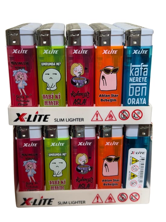 X-lite Baskılı Resimli Figürlü Çakmak *50 Pcs
