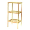 İ21-148 Çok Amaçlı Raf & Organizer ( 3 Katlı ) ( Ahşap & Bambu ) ( 36x32x80cm )