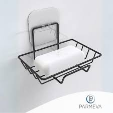 Parmeva 506 Yapışkanlı Siyah Sabunluk-metal