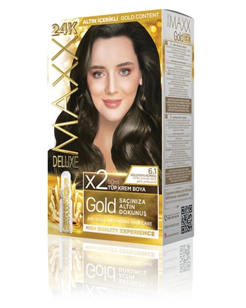 Maxx Deluxe Gold Beauty Set Boya 6.1 Küllü Koyu Kumral