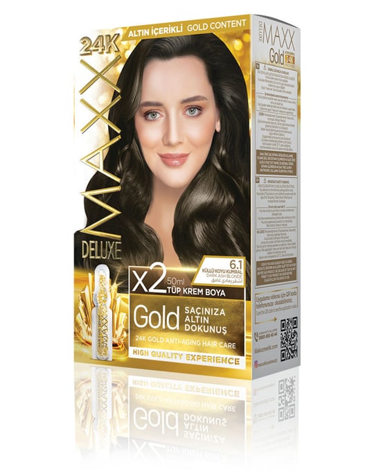 Maxx Deluxe Gold Beauty Set Boya 6.1 Küllü Koyu Kumral