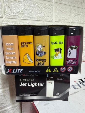 X-lite Je T Baskılı Resimli Figürlü Çakmak *50 Pcs