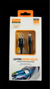 Lucatech Lk-213 Usb Lightning ( İphone Uyumlu)  Şarj Kablosu Siyah Örgülü