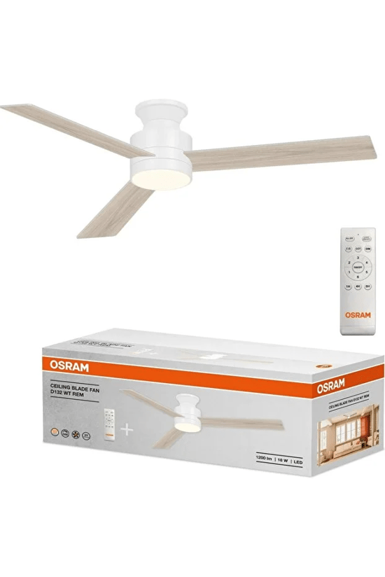 Ceiling Blade Fan 18w 3 Kanatlı Beyaz Kumandalı Tavan Vantilatörü