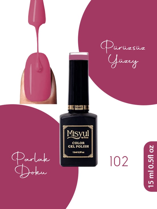 Misyul Uv Led Kalıcı Oje Nail Art 15 Ml 102