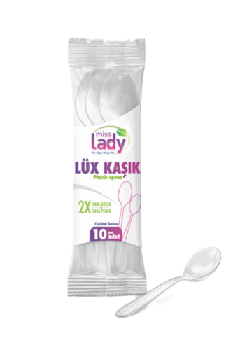 Miss Lady Plastik Kaşık 10 Lu Lüks