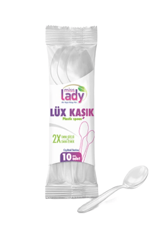Miss Lady Plastik Kaşık 10 Lu Lüks