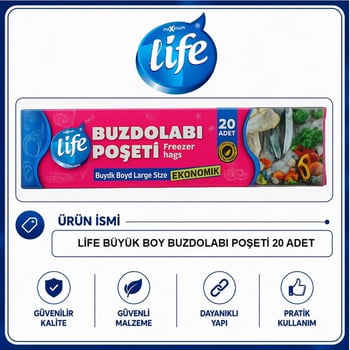 Life Büyük Boy Buzdolabı Poşeti 20'Li