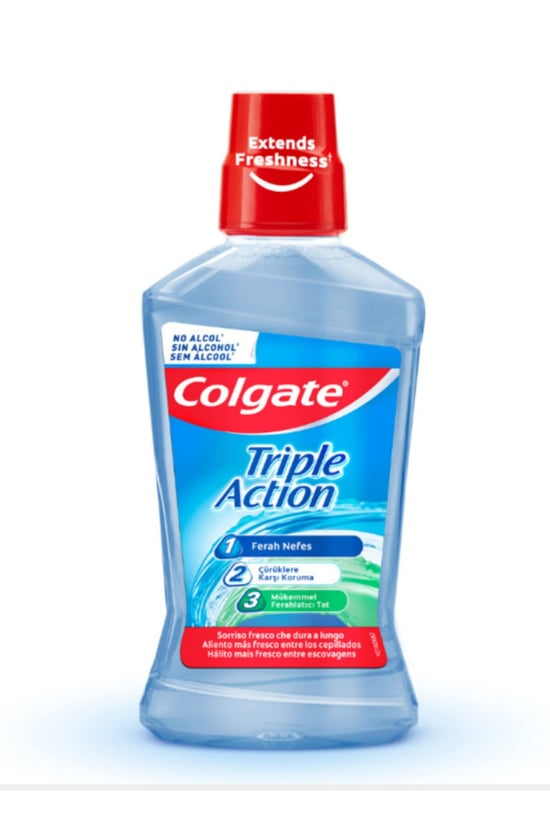 Colgate Triple Action Üçlü Etki Alkolsüz Ağız Çalkalama Suyu 500 Ml