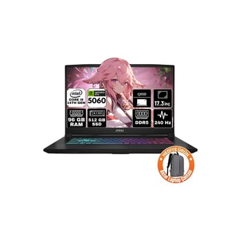 MSI Msı Katana 17 Hx ıntel Core I9 14900HX 96GB 512GB SSD RTX5060 8gb Windows 11 Pro 17.3" Qhd 240Hz