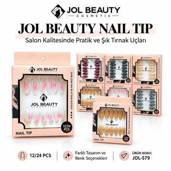 Jol Beauty Jol-579 Desenli Kedi Gözlü Takma Tırnak