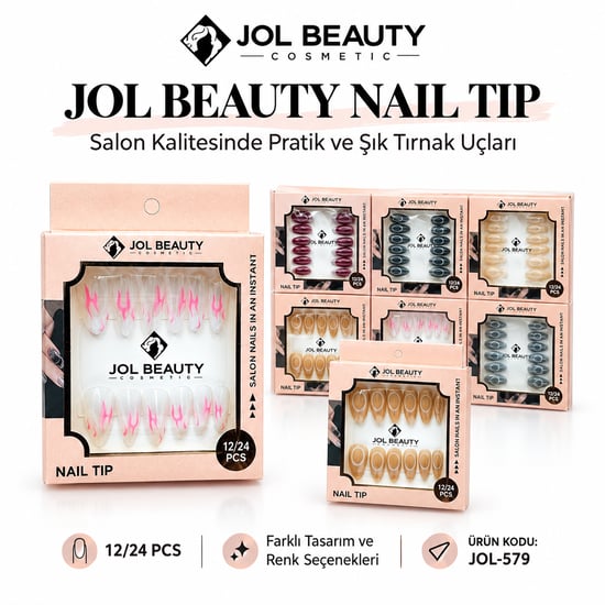 Jol Beauty Jol-579 Desenli Kedi Gözlü Takma Tırnak