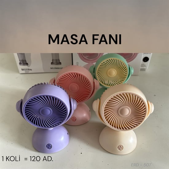 Masa Fanı Şarjlı Oynar Başlı