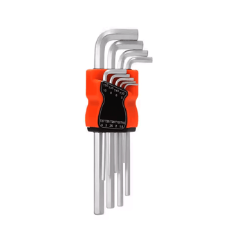Şahin Tools Şht-071 ( 9pcs ) ( Krom ) ( Uzun & Düz ) Alyan Anahtar Seti ( M-2 ) ( 50hrc )