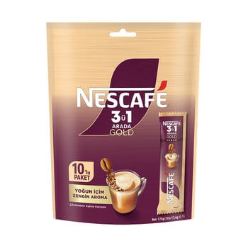 Nescafe 3ü1 Arada 10'lu Gold Yoğun İçim