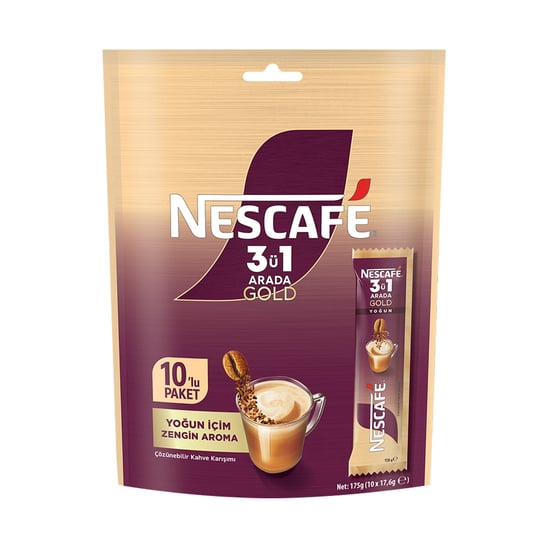 Nescafe 3ü1 Arada 10'lu Gold Yoğun İçim