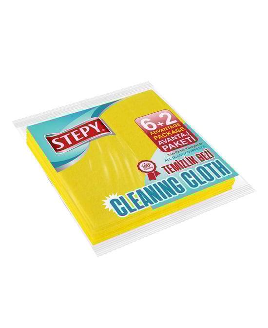 Stepy Sarı Temizlik Bezi 8'li Paket