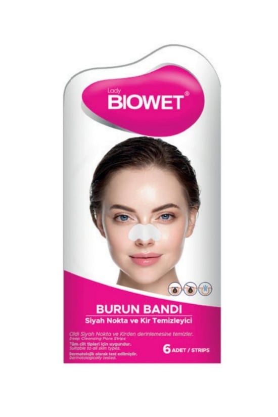 Biowet Siyah Nokta ve Kir Temizleyici Burun Bandı 6'lı Paket