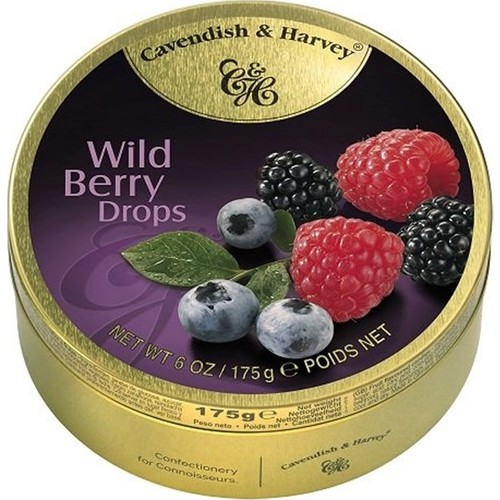 Cavendish and Harvey Wild Berry Drops Hard Candy - 175g