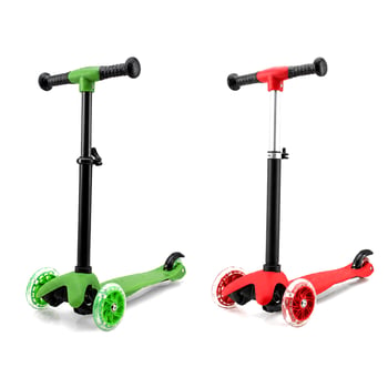 Sisbro Mini Scooter Riden Shine Baysa-1967 ( Işıklı ) Scooter ( 55x57-64-71cm ) ( Fosforlu Renkli ) ( +2 Yaş & 40kg Max Taşıma )