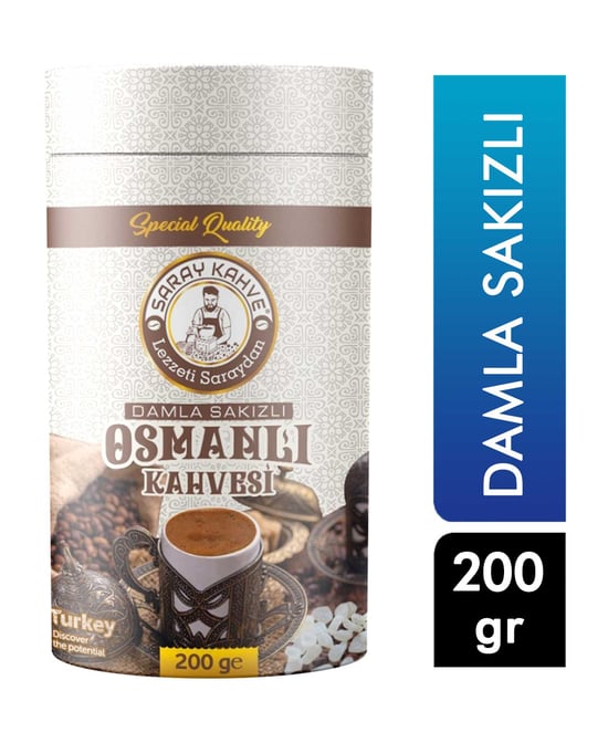 Saray Kahve Damla Sakızlı Osmanlı Kahvesi 200 Gr Silindir Kutu