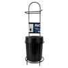 K13-115 ( Siyah & Metal ) ( Ayaklı ) Wc Kağıtlık ( Plastik Çöp Kovalı )