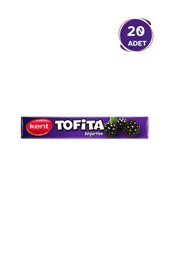 Kent Stick Şeker Böğürtlen 47gr 20'li Paket