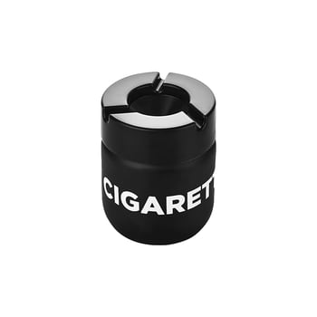 Qlux C-00513 Cigarette ( Siyah ) Cam Küllük ( 425cc )