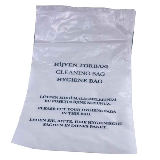 Private 250 Adet Otel Buklet Tipi Banyo Tuvalet Hijyen Atık Poşeti Kirli Çamaşır Torbası 15x25 Cm