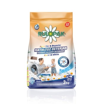Rulopak Elde Yıkama Renkli Ve Beyazlar İçin Toz Çamaşır Deterjanı 3 KG