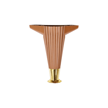 -939 ( 12cm & Kahverengi & Gold Uçlu ) Plastik Mobilya & Koltuk Ayak