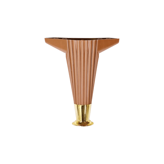 -939 ( 12cm & Kahverengi & Gold Uçlu ) Plastik Mobilya & Koltuk Ayak