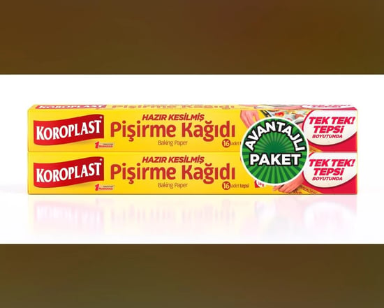 Koroplast 2' Li Pişirme Kağıdı Hazır Kesilmiş Avantaj Paket 16 Yaprak